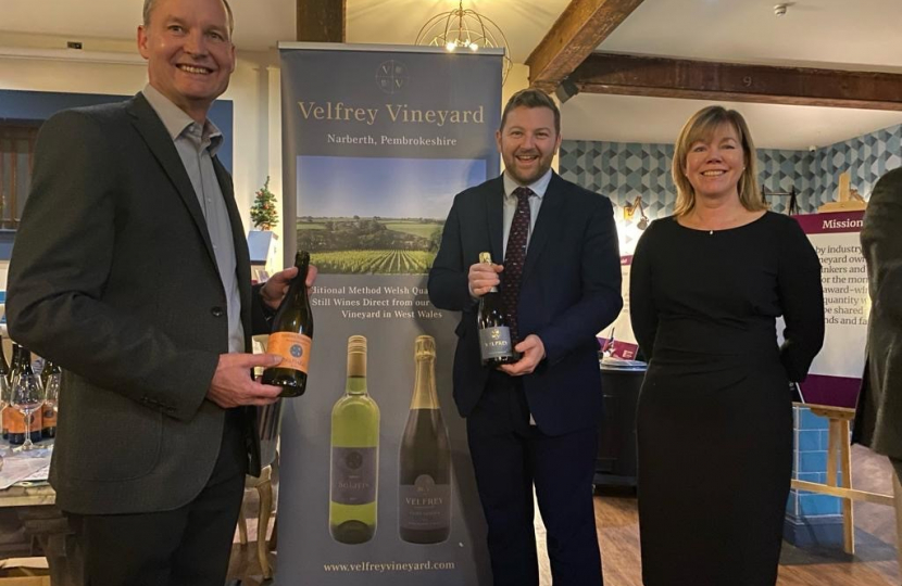 Kurtz celebrates Velfrey Vineyard's success